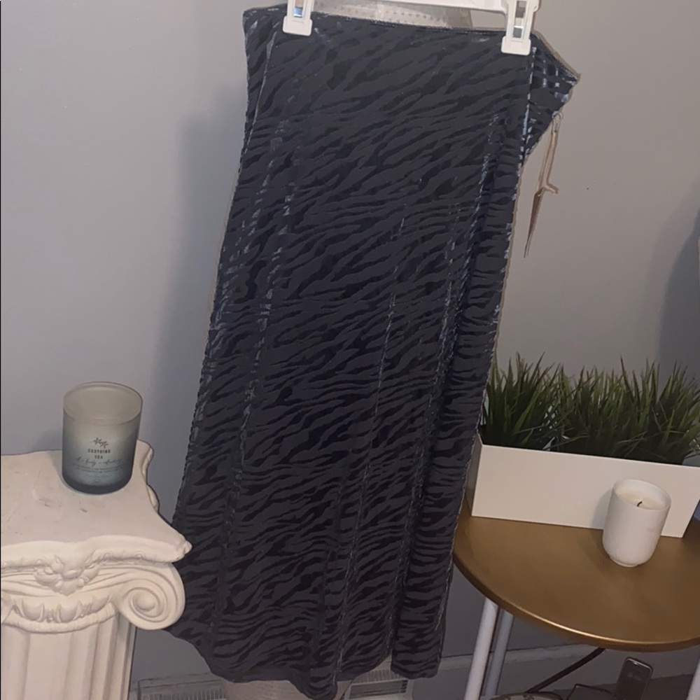 animal print midi skirt